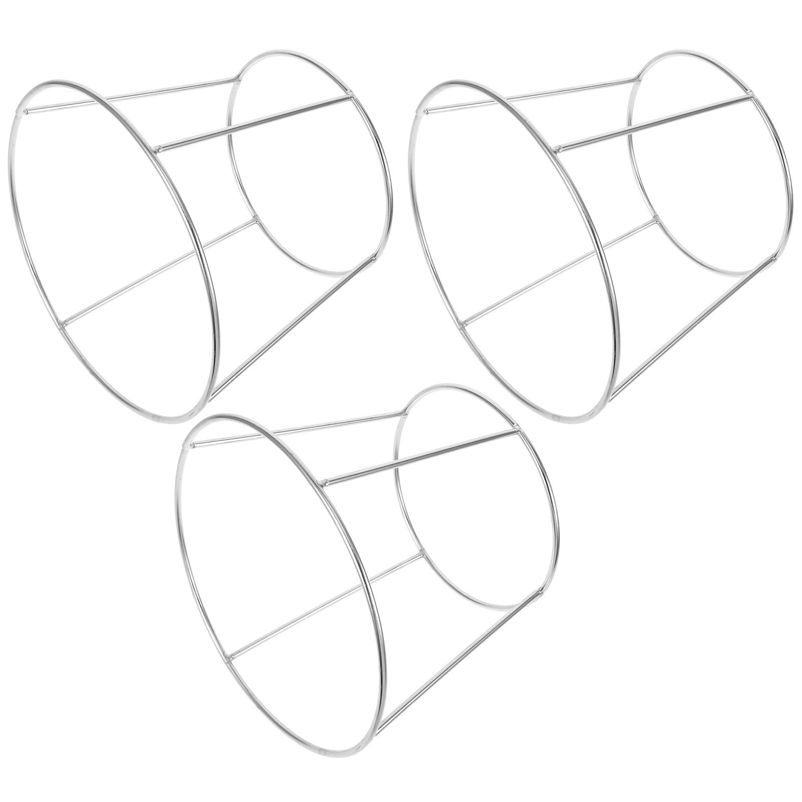 3Pcs Stainless Steel Double-Layer Seafood Serving Tray Racks Pizza & Buffet Display Stands Kitchen & Restaurant Plate Holders (17-23Cm) - & Stylish