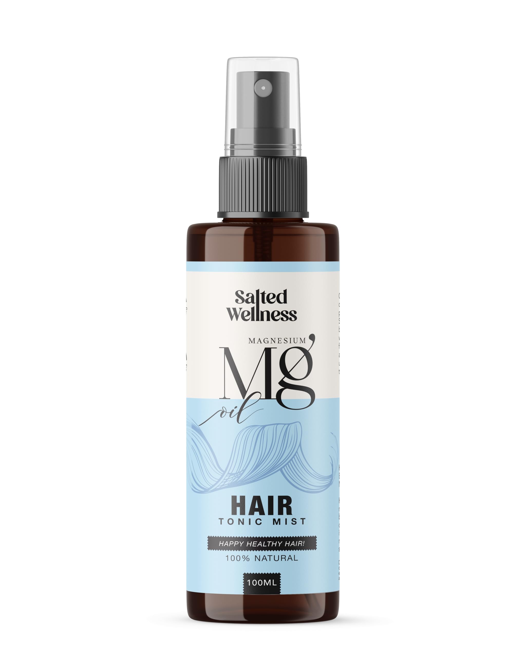 Salted Wellness by Thrpy & Thrpy Magnesium Oil Hair Tonic Mist, 100ml, Natural Scalp and Hair Care Spray with Rosemary and Aloe Vera-image-1