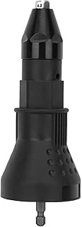 Arma de rebite elétrica, acessório de broca de rebite adaptador de arma de rebite de alta resistência com barulho mais baixo para atividades externas (preto)