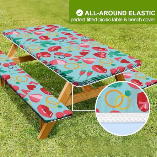 Nappe de table de jardin avec élastique pour table rectangulaire propre en camping - 4