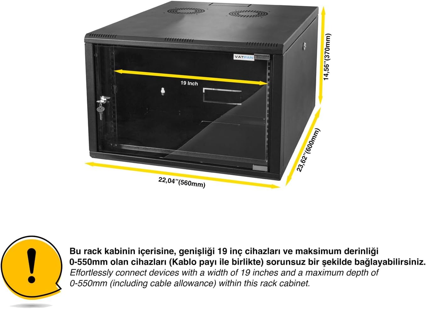 19" 7U 600mm Wall-Mounted Economical Modular Rack Cabinet