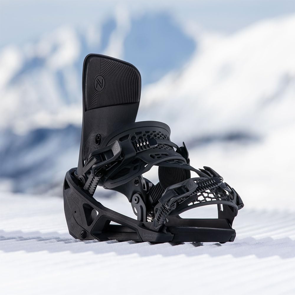 Nidecker Supermatic Snowboard First Universal, Dual-Entry, Automatic Binding - Comfortable and Reliable as a Regular Two-Strap Binding - Genuine Game Changer with its Drop in tech