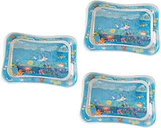 Toyvian 3 Pçs Tapete De Água Do Bebê Tapete De Água Para Bebês Tapete De Jogo Do Bebê Brinquedo Do Bebê Almofada Inflável Almofada Legal Almofada De Água Almofada De Gelo Tapete Legal