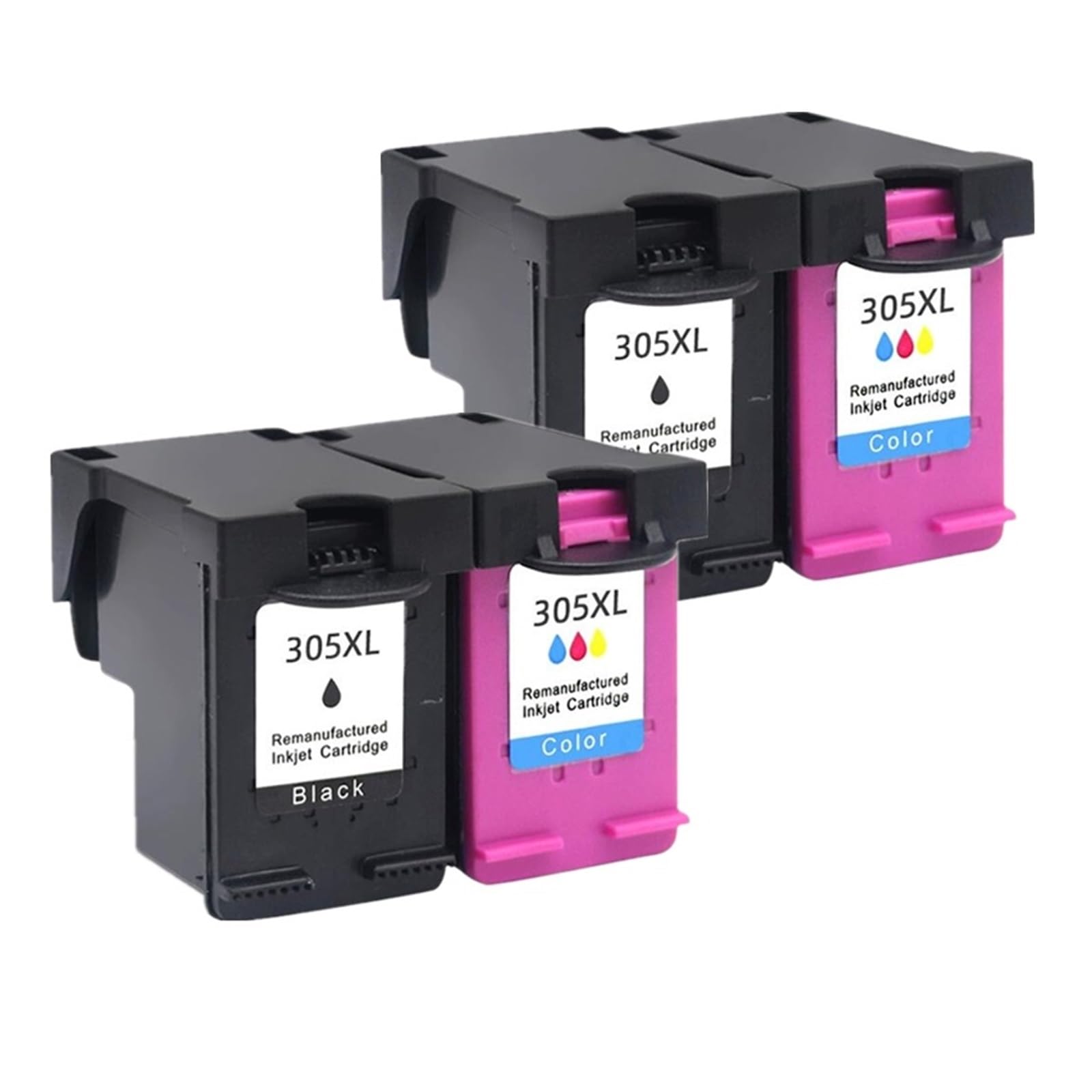 Cartouche d'encre 305XL Compatible for HP 305 XL, 305 2710, 2720, 4110, 4120, 4130, 6010, 6020, 6030, 6420 Imprimantes(2 Set)