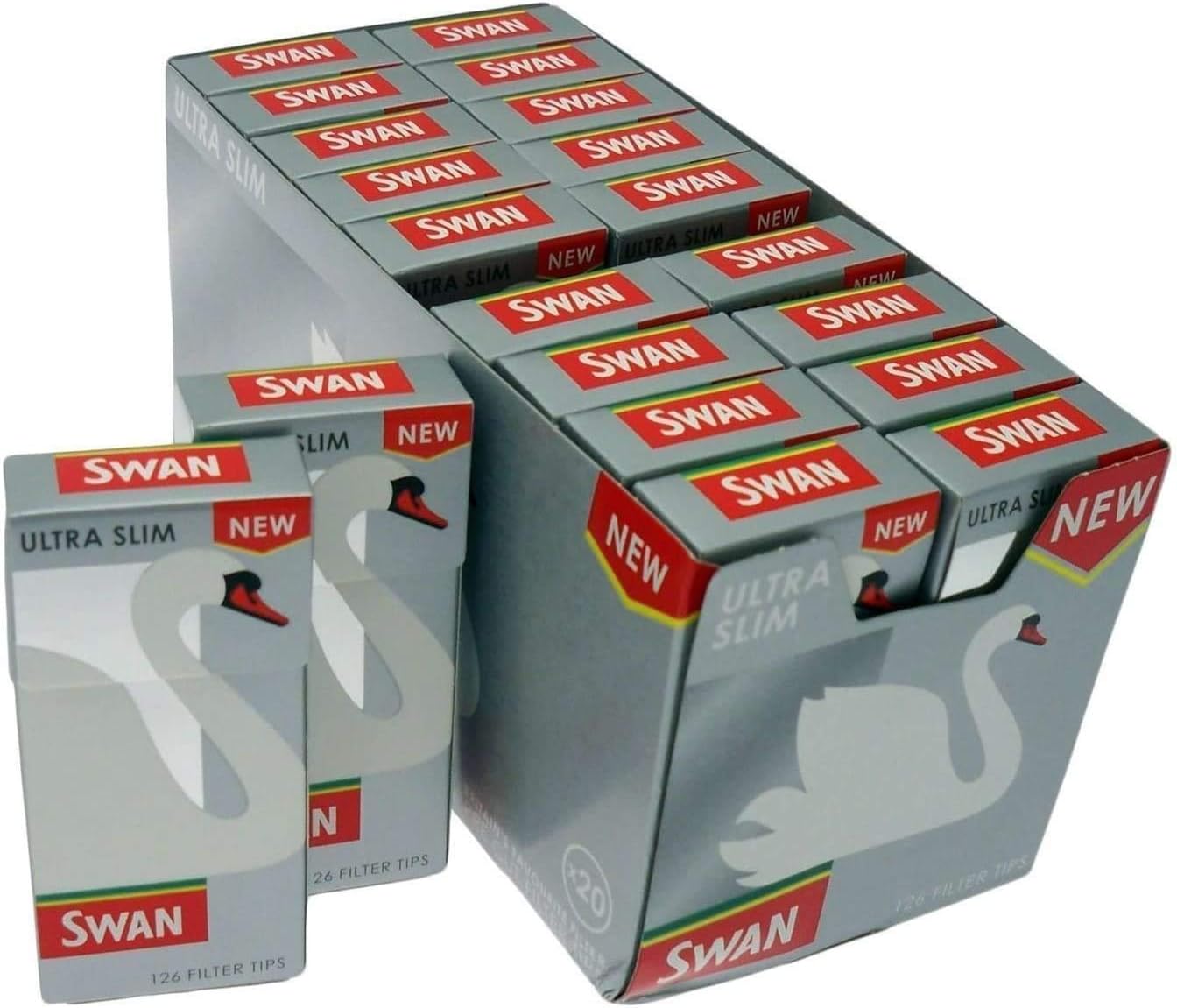 Ultra Slim Silver Precut Filter Tips Full Box Of 20