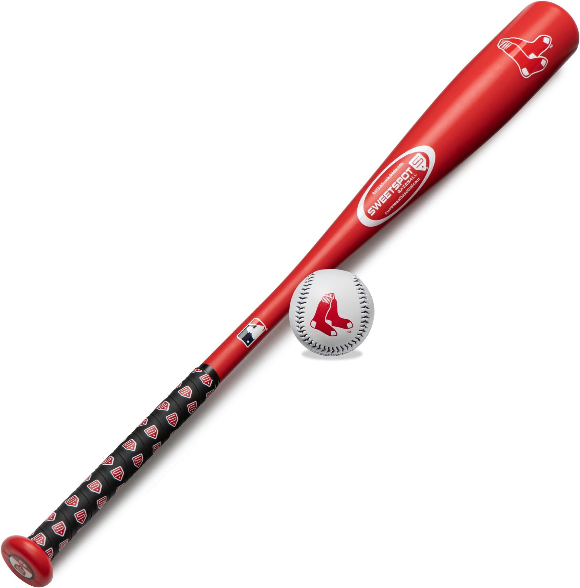 SweetSpot Plastic Bat and Ball Combo Set | MLB Officially Licensed | 32” Length | Backyard Baseball Set for Youth, Kids, Teens, and Adults
