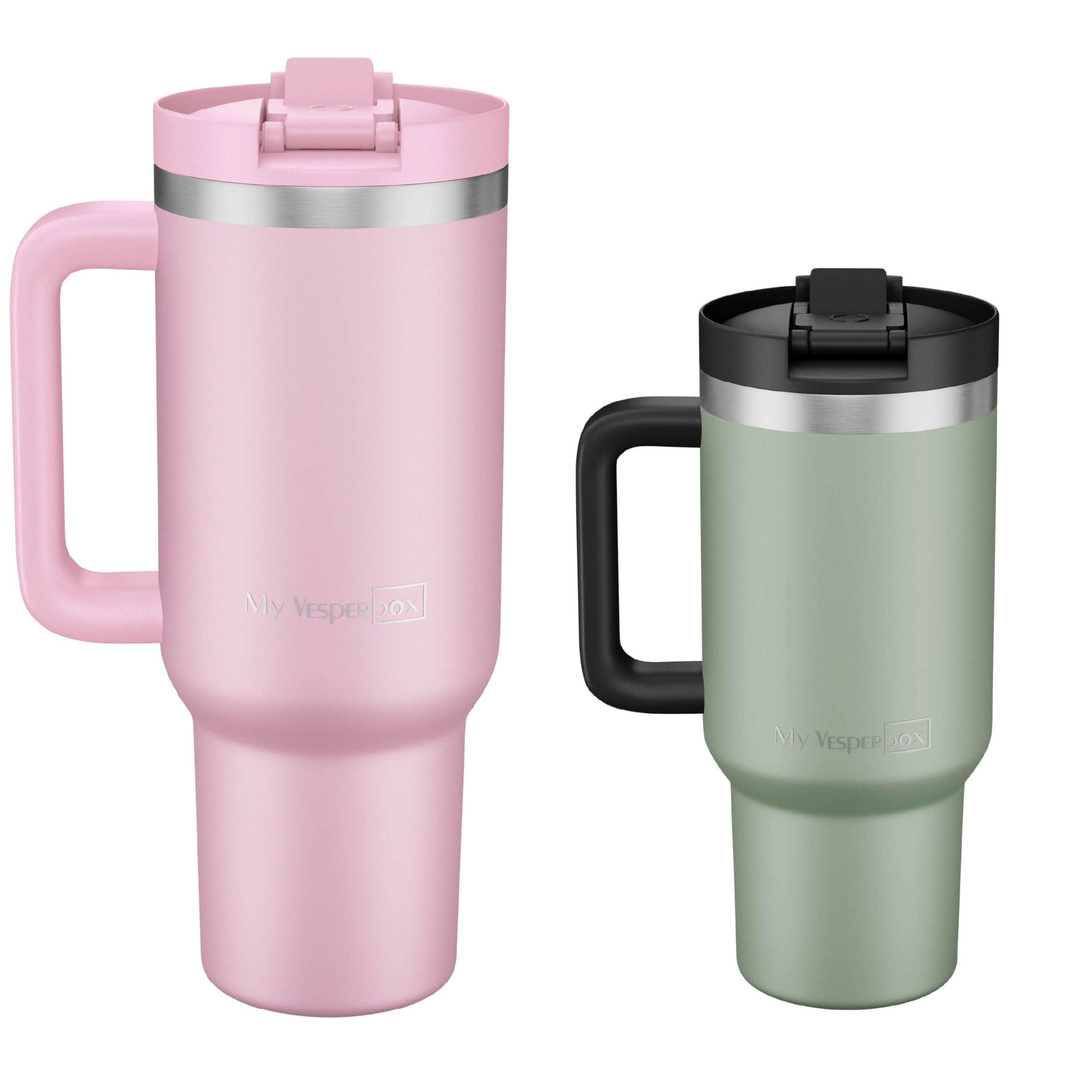 My Vesperbox Zestaw termiczny Kinny Cup 500 ml + termos Minny 600 ml, bez BPA, szczelny, kubek termiczny i butelka dla dzieci i dorosłych | szkoła, biuro, wypoczynek, na zewnątrz