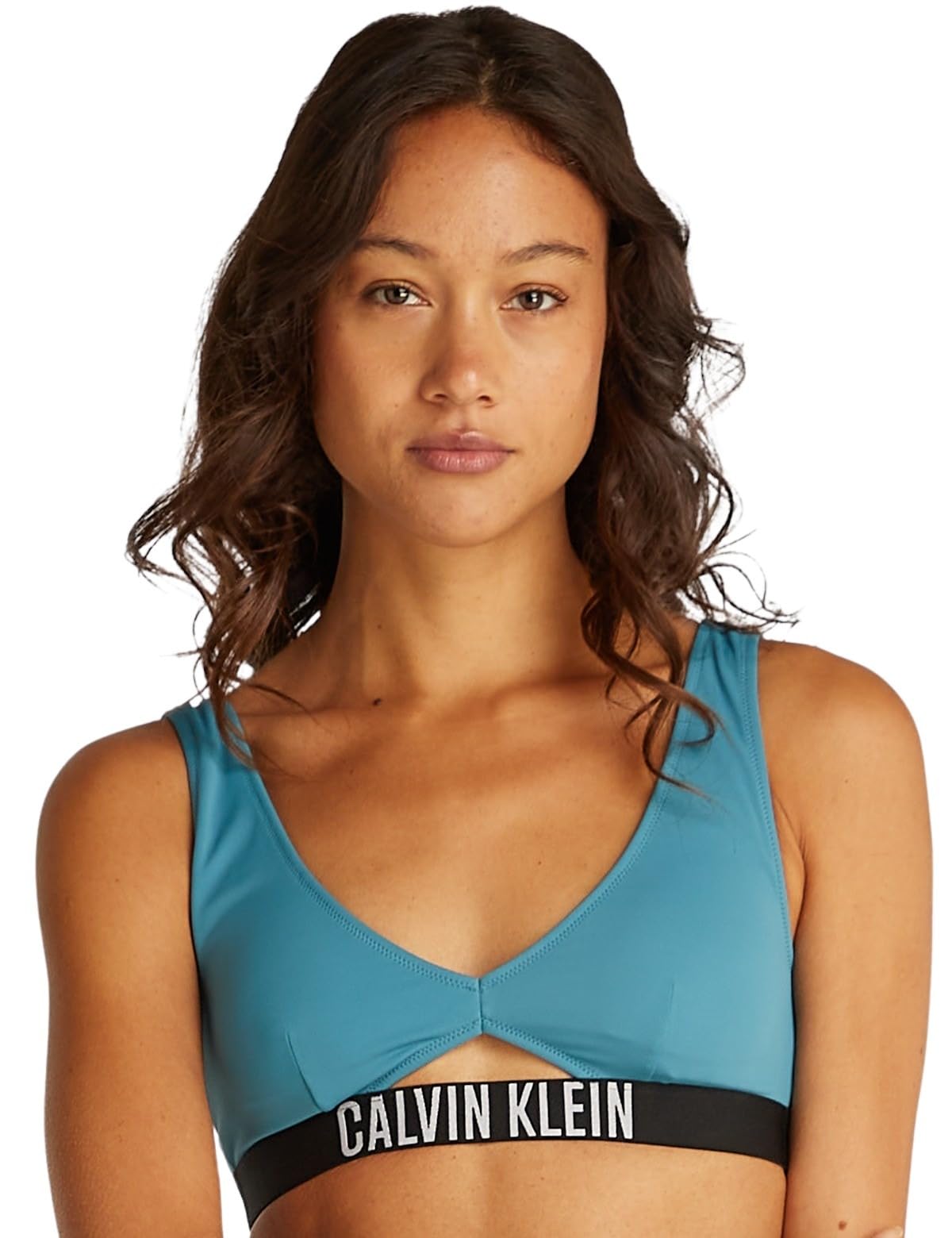 Calvin Klein Damen Bikini Oberteil Bralette mit Cut-Out