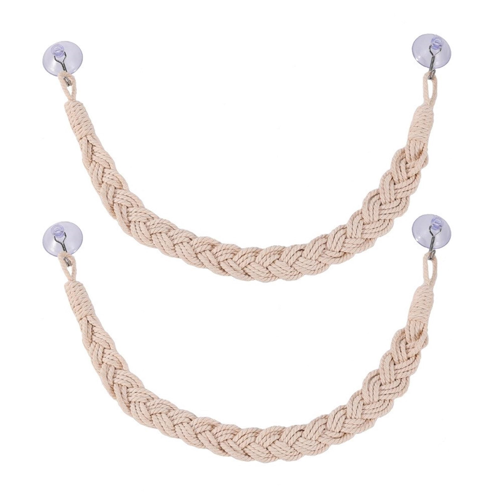 Misright 2lots Hook Attachment Climbing Ladder Pet Beiges Climbing Rope Hermits Pet Toy for Climbing Pet