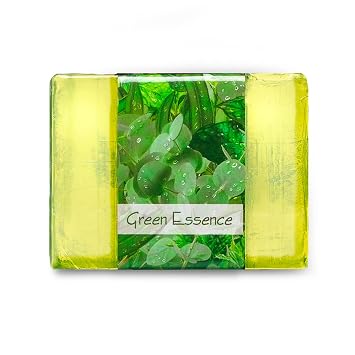 Nabila K Green Essence Glycerin Bar Soap | Eucalyptus & Mint Scent | Natural, Vegan, Hypoallergenic | 100% Vegetable Glycerin, Sulfate-Free, Paraben-Free | 4.5 oz