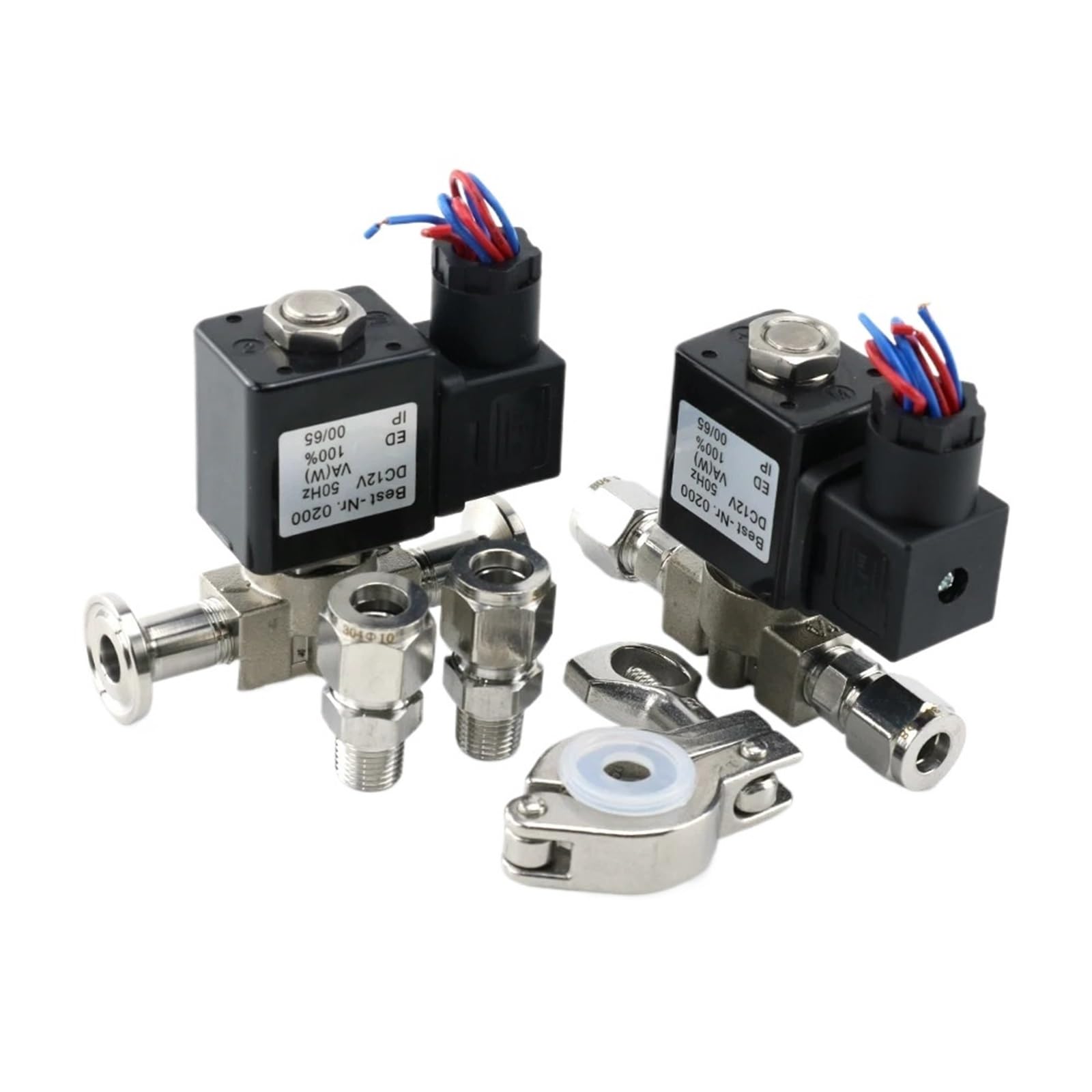 Iusezromar 220V 1Pcs Normally Closed Stainless Steel 316 Solenoid Valve(,Valve With Fc8mm)