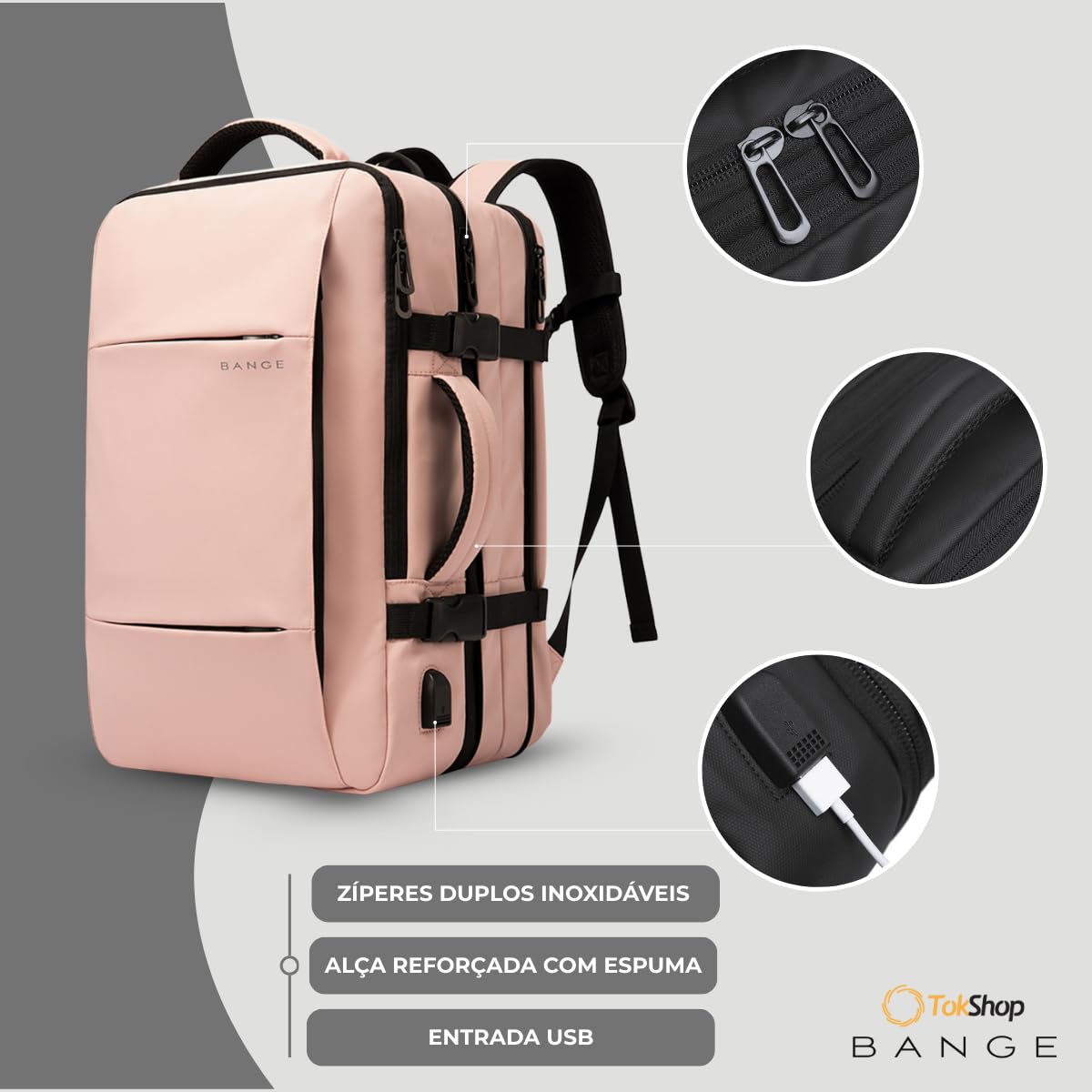 BANGE Mochila Executiva Masculina Reforçada de 40L Expansível Antifurto Impermeável para Notebooks de Até 17.3 Polegadas em promoção! Veja a oferta e mais achadinhos de Mochilas & Pastas Masculinas 5 Hoje é o melhor dia para comprar BANGE Mochila Executiva Masculina Reforçada de 40L Expansível Antifurto Impermeável para Notebooks de Até 17.3 Polegadas com aquele preço maroto! Promoção! Aproveite a oferta! 5