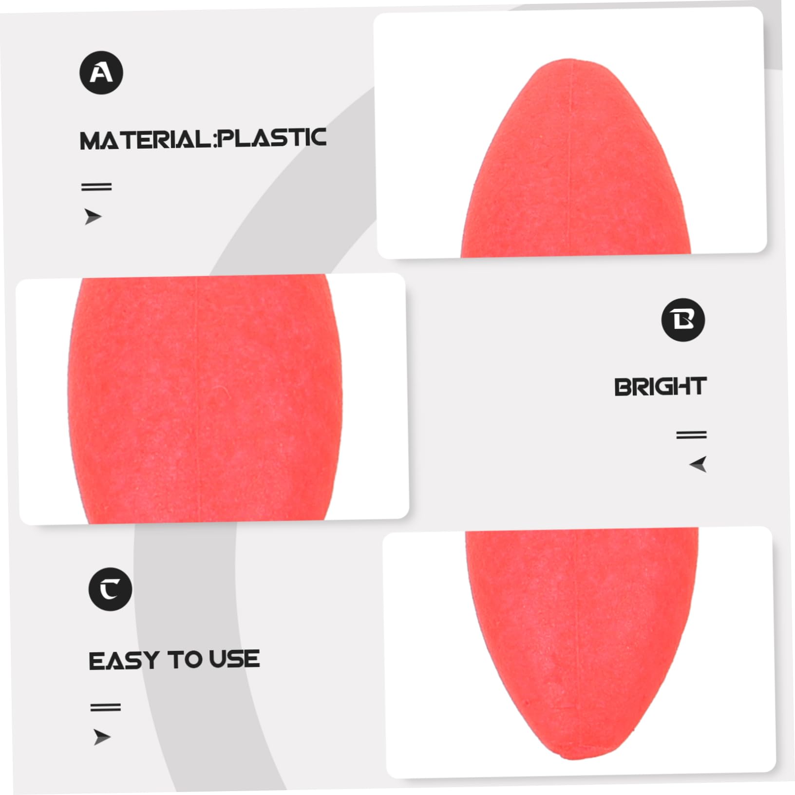 TOYANDONA 5 Ensembles Attendre La Pêche Flotteur De Pêche Attaquer pour Flotteurs À Piquets Perles Matériel De Pêche Articles De Pêche Plastique Rouge 200 Pièces * 5