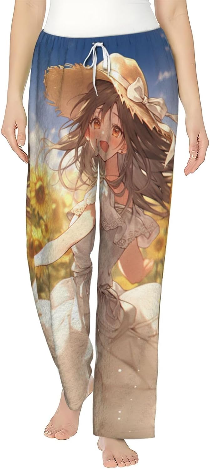 You Are My Sunshine Sunflower Print Fashion Cozy Womens Flannel Pajama Pants,Perfect For Christmas And Everyday Wear