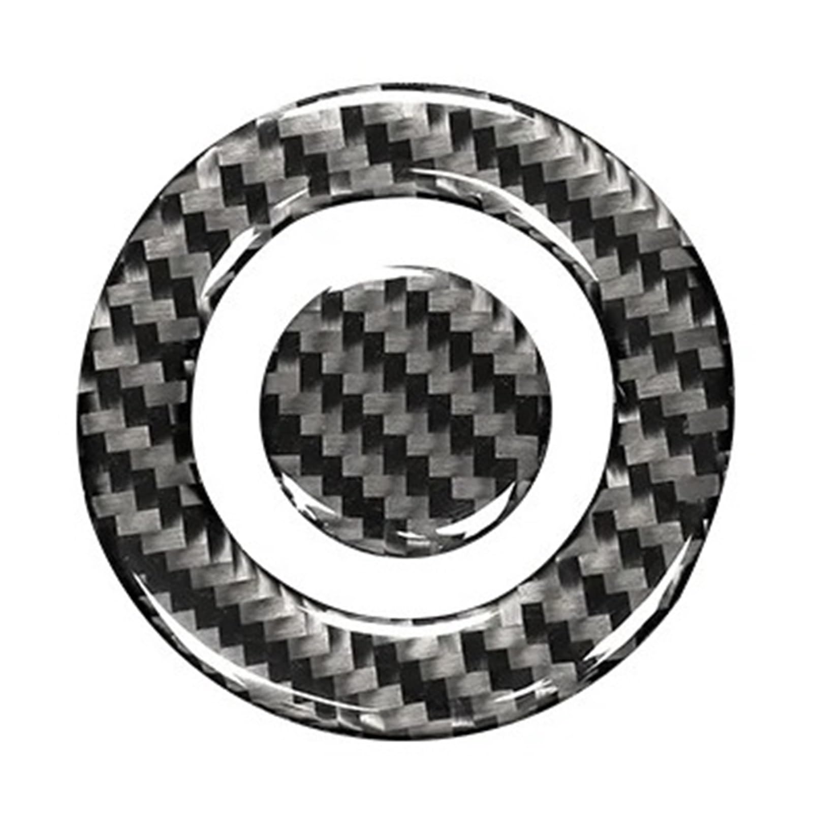 Carbon Fiber Compatible for Explorer 2013-2019 Car Accessories Auto Start Engine Ignition Ring Button Interior Trim Sticker Decal(TYPE7)
