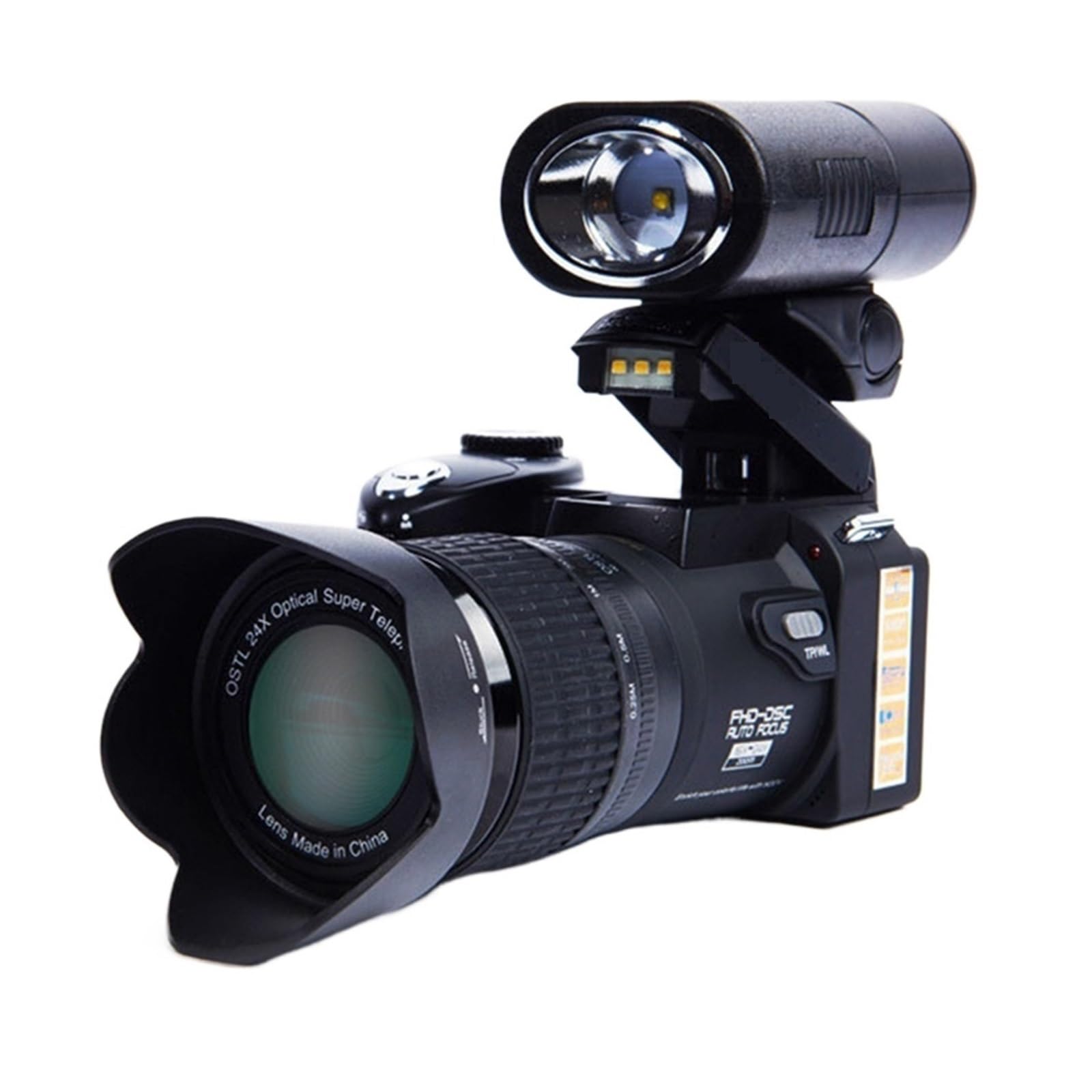 Fotocamere DSLR Digitali Grandangolari For La Fotografia Teleobiettivo Zoom Ottico 24X Videoregistratore 1080P Videocamera Con Messa A Fuoco Automatica Telecamera HD ( Color : 64G SD Card , Size : Wit
