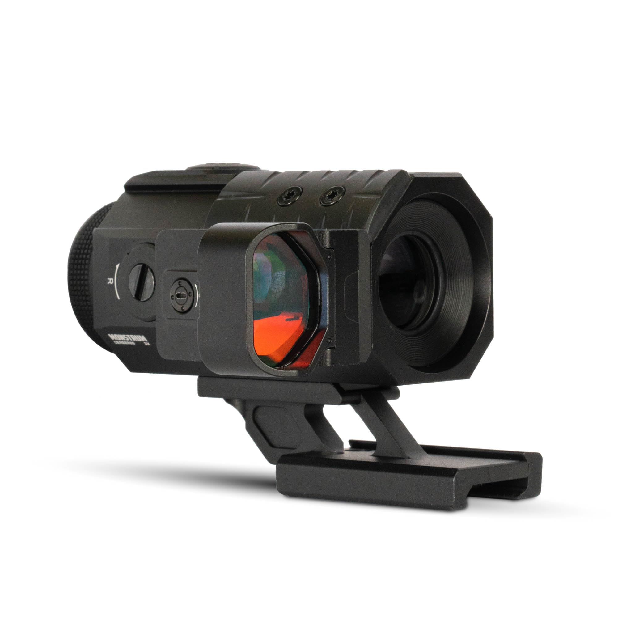 Monstrum Cerberus 3X Prism Scope with 90 Degree Sidecar Red Dot Sight