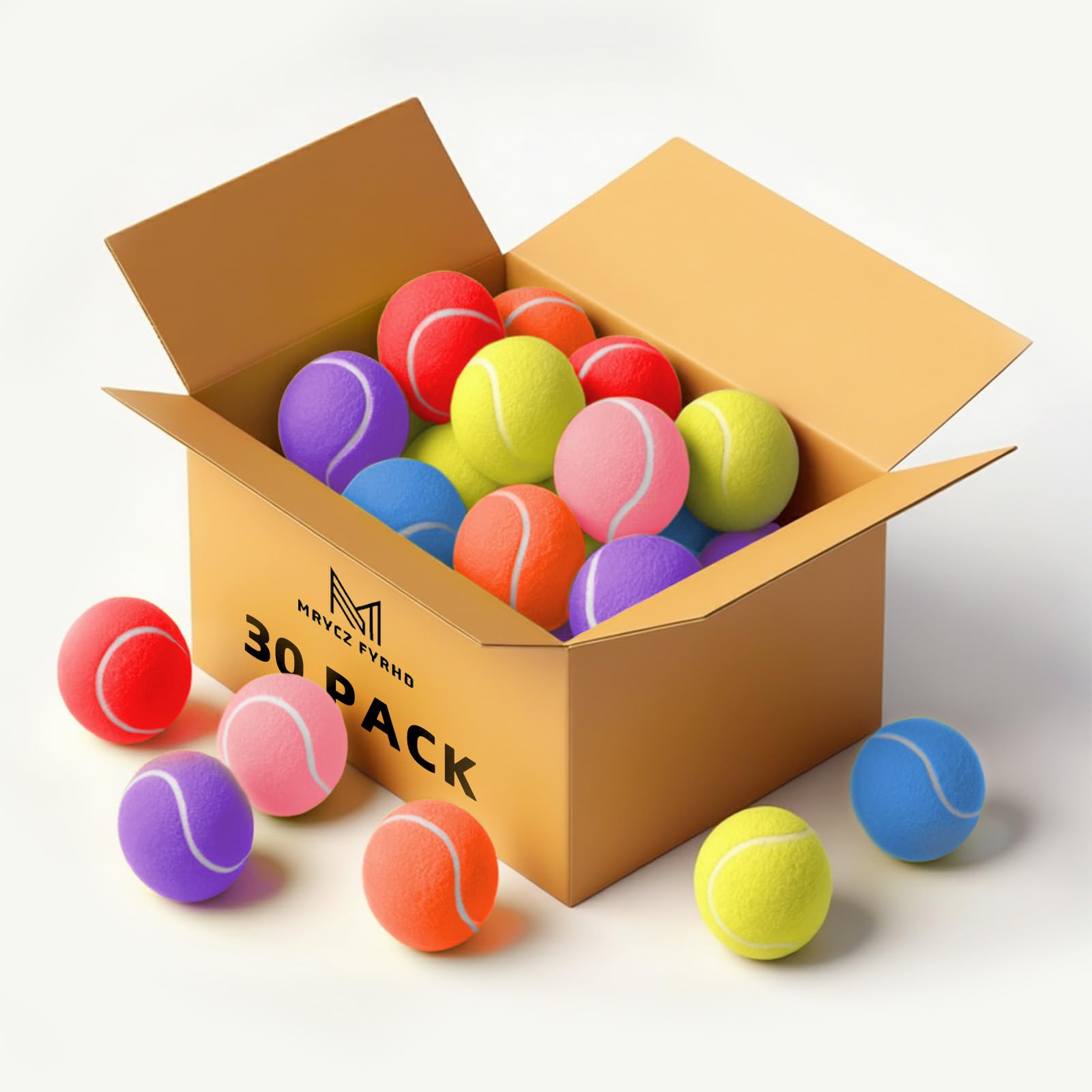 Paquete de 12/18 pelotas de tenis para entrenamiento, jugar a perros y practicar con bolsa de malla para transporte y entrenamiento de principiantes