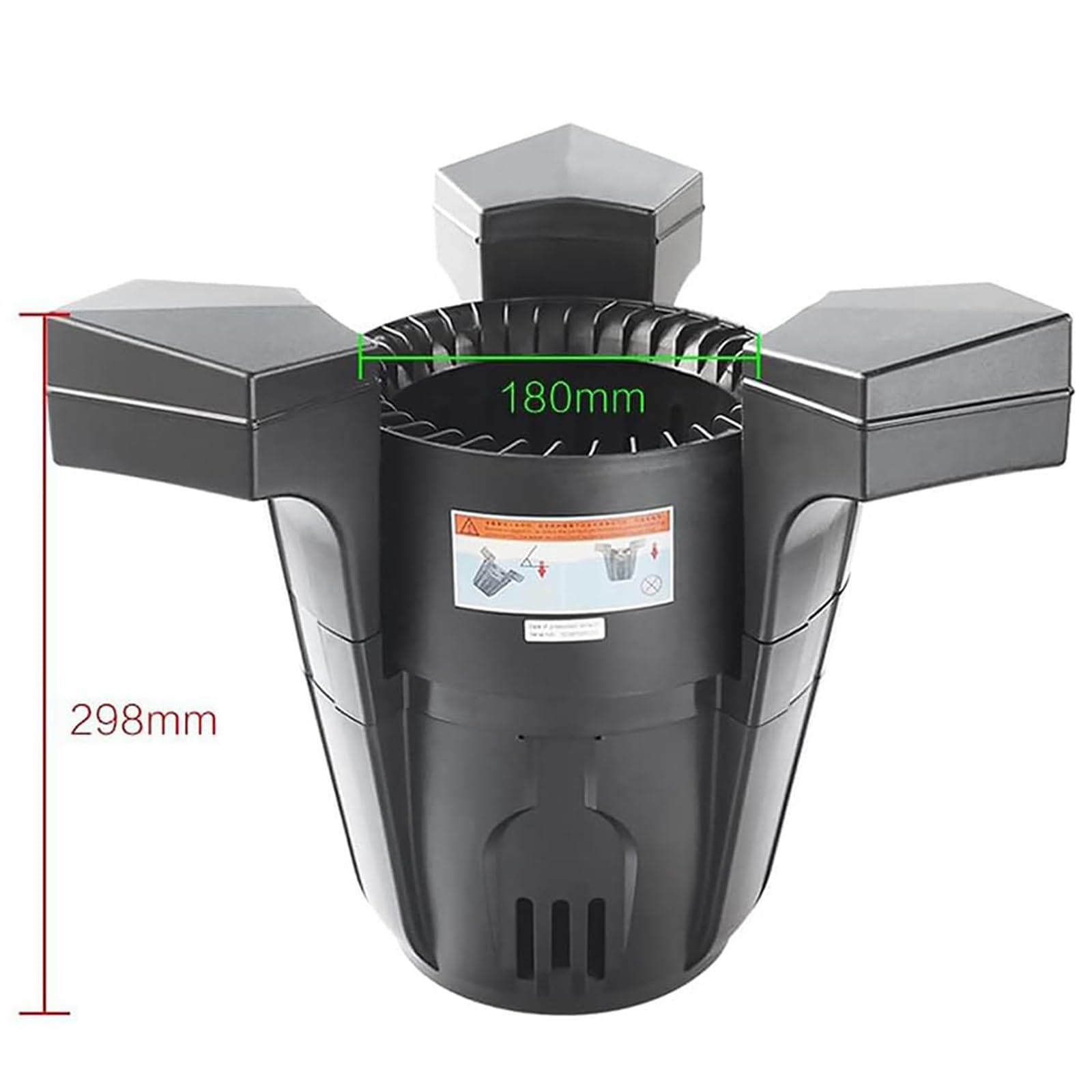 Skimmer galleggiante per laghetto con pompa aeratore, detergente automatico per superfici per pesci e stagni koi, rimozione foglie e detriti, cavo da 10 m, retino da 43 W