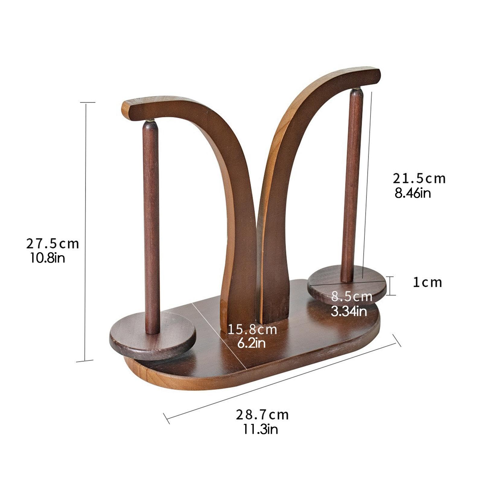 Aeelike Garenhouder, magnetische houten garenhouder om te haken en te breien, houten garenbalhouder met opslag en telefoonstandaard, draaibare wollen balhouder, magnetische haak breigaren feeder