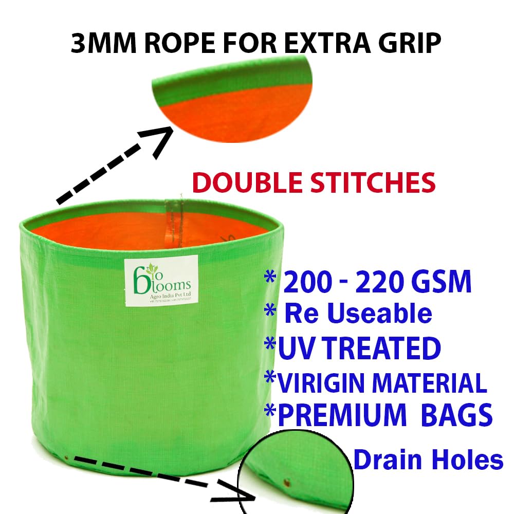 HDPE Plant Grow Bags - 6x6 Inch (Pack of 10) -5