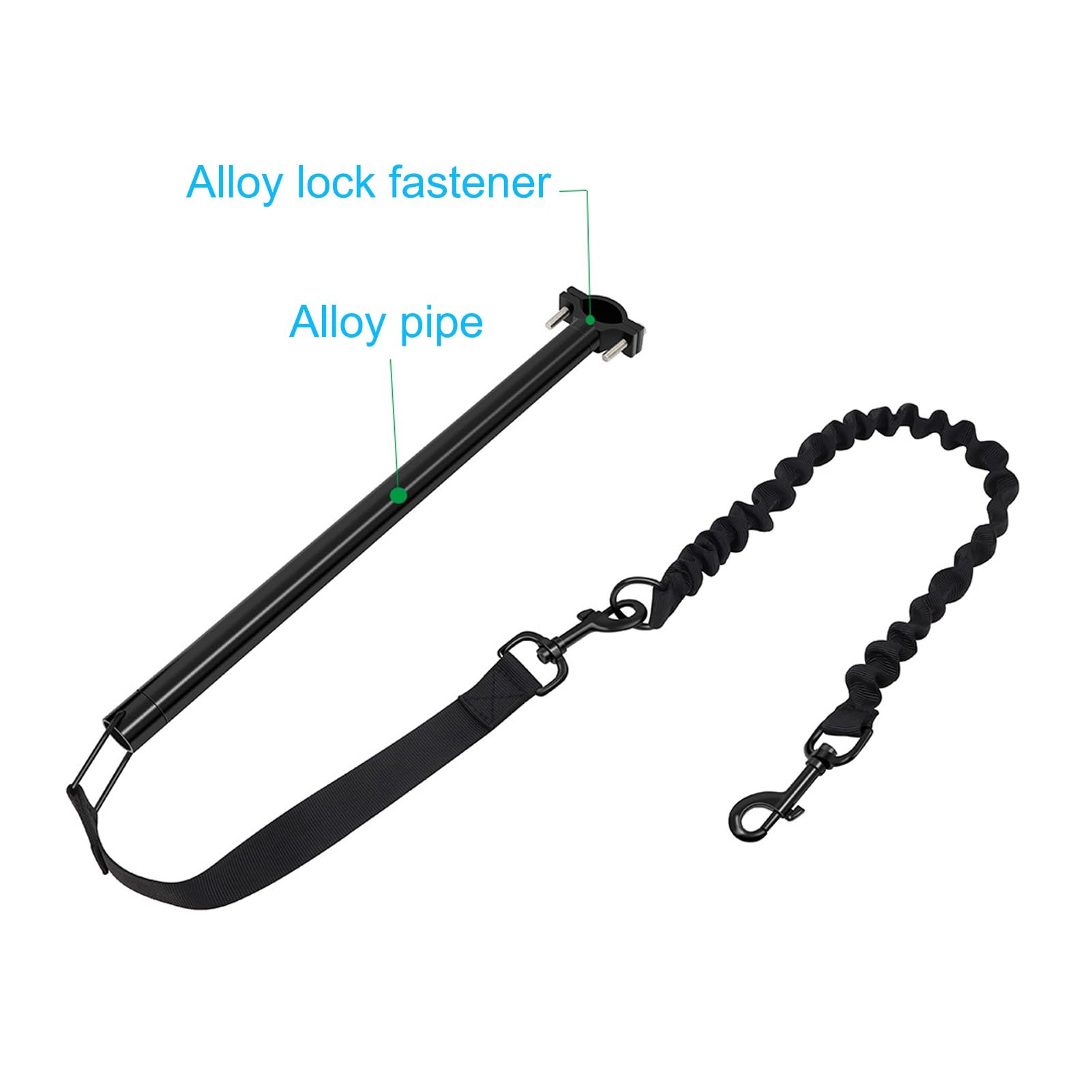 Tyenaza Correa de Bicicleta para Perro, Correa Retráctil para Bicicleta con Marco de Metal de Alta Resistencia, Accesorios para Mascotas, para Ejercicio Entrenamiento Correr Ciclismo y al Aire Libre