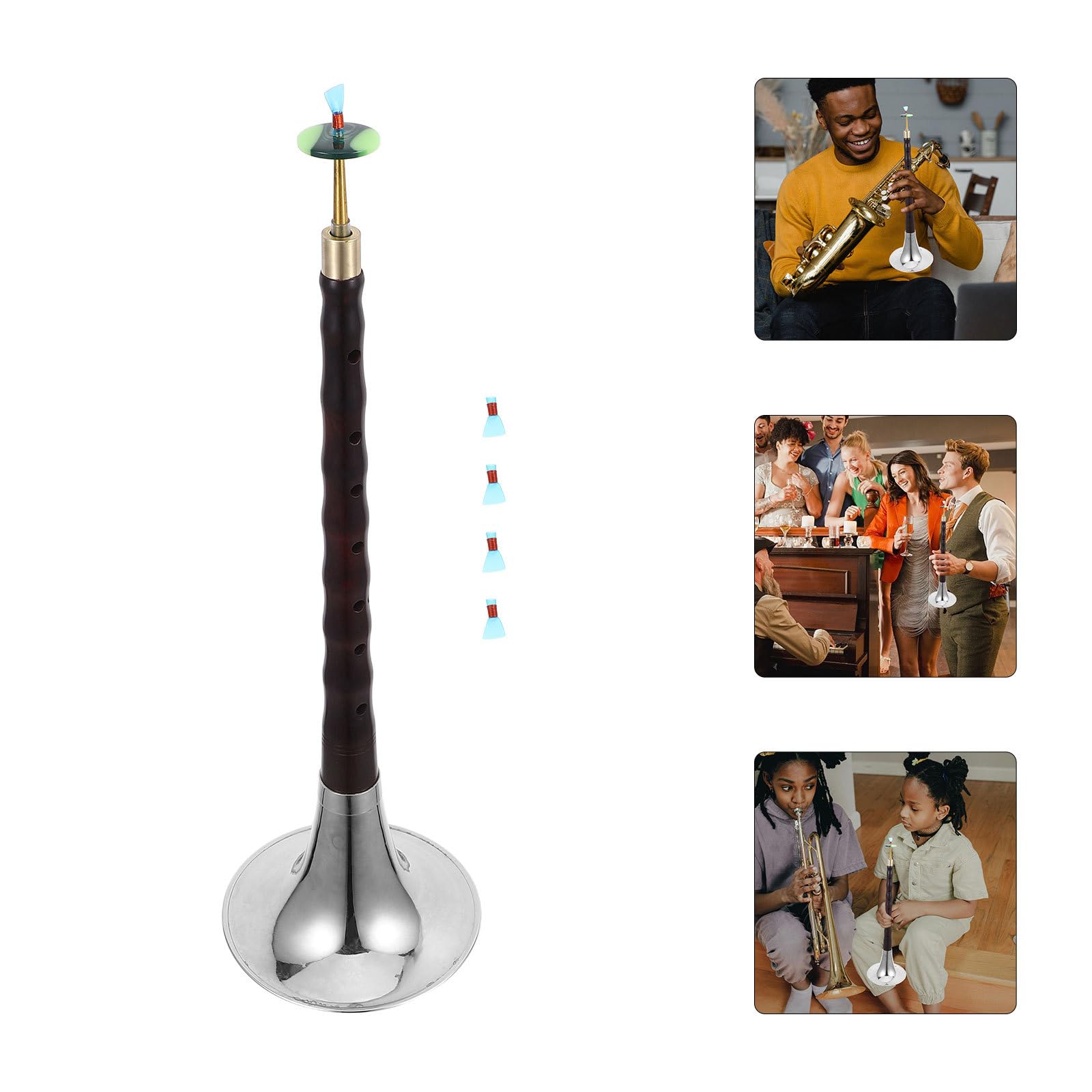 SOLUSTRE Traditionelle Chinesische Fachfrau Suona Musikinstrument aus Eisen und Kupfer Leicht zu Bedienen und Tragen für Studenten und Profis Zufällige Farbe