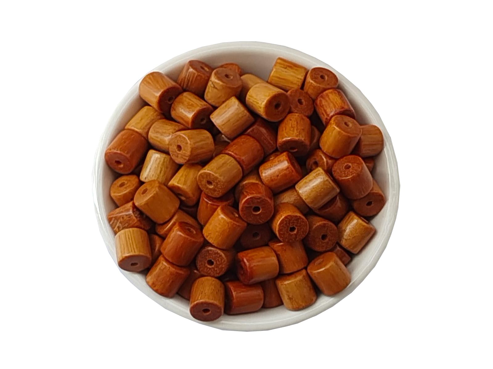 Wooden Beads 100pcs Tube Cylinder Wood Beads 8 x 8mm Loose Beads for Bracelet Necklace Jewelry Making Craft DIY (8 x 8mm, 1108, Color 8)