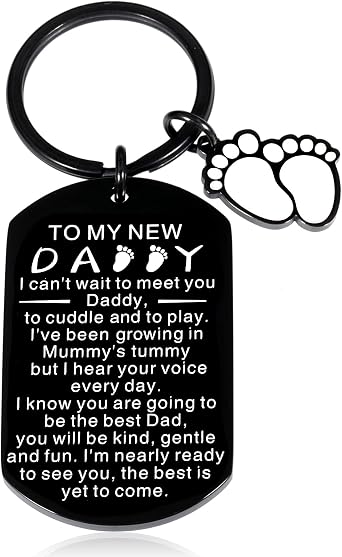 New Dad to Be Gifts Keychain Pregnancy Baby Announcement Gifts for Dad Men First Time Fathers Day Gifts Soon to Be Dad