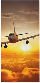 Super Soft Towel for Fitness, Absorbent Aircraft Plane at Sunset Towels for Bathroom, Quick Drying Hand Towels for Spa, Lightweight Hair Towel for Kitchen, Travel, Hotel