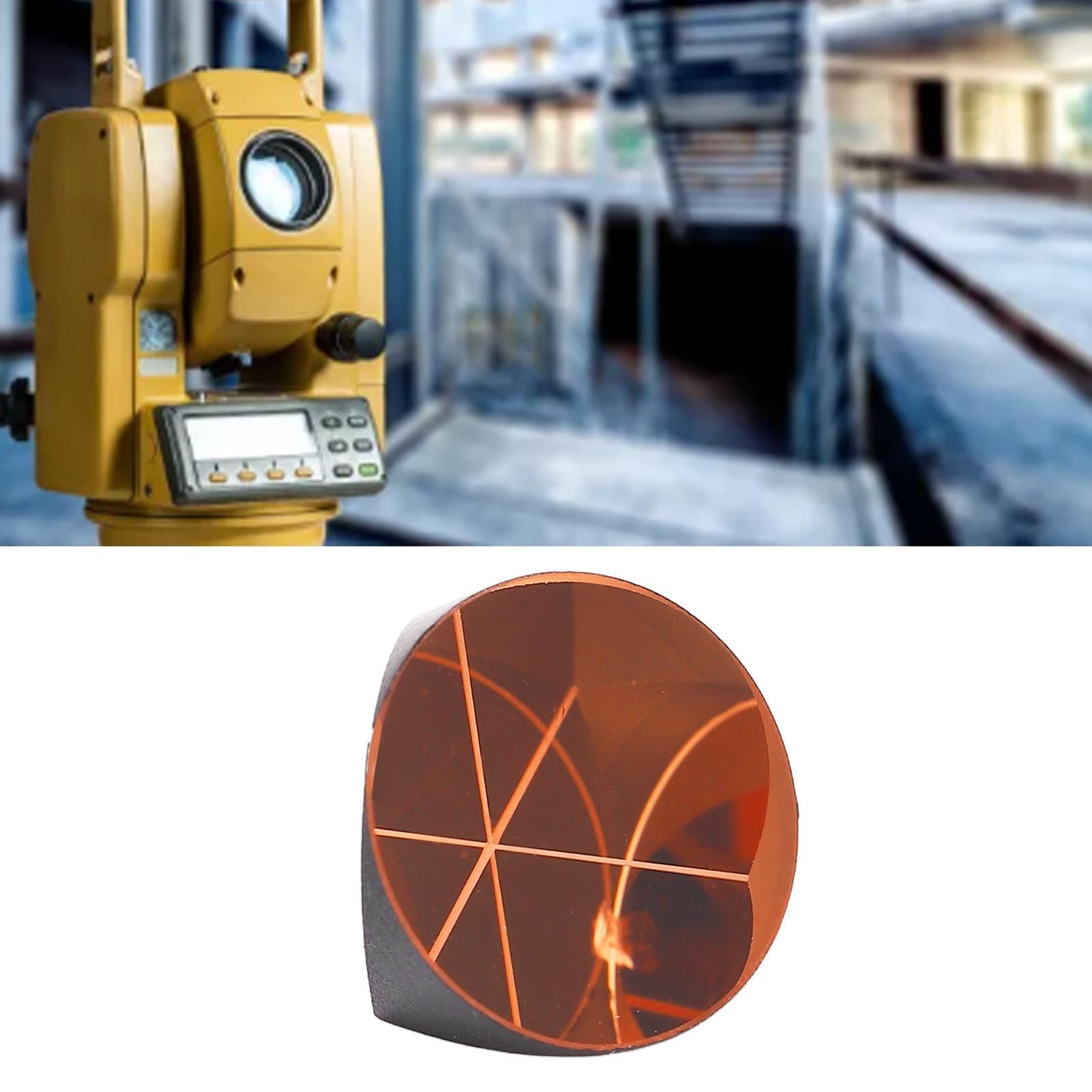 Prisma a Cubo Angolare 12,7 Mm Prisma Conico Prisma Topografico Mini Prisma Riflettore Placcatura in Rame Prisma a Cono Angolare per Stazione Totale
