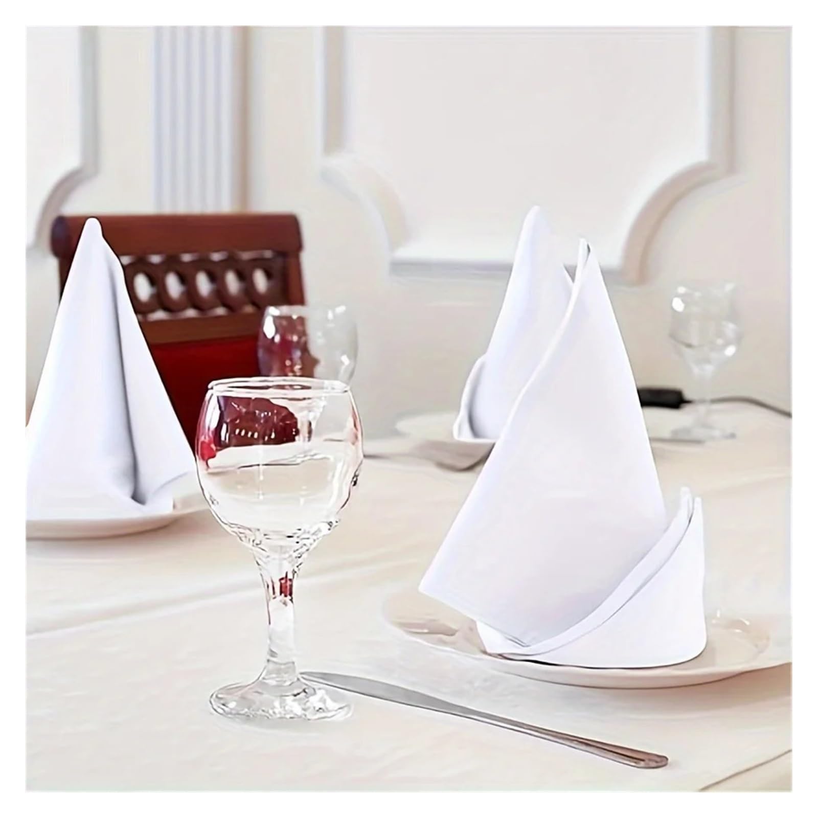 Servilletas de satén para la Mesa, Servilletas de Tela éster con Bordes dobladillos, Multicolor, Paquete 12(Orange)