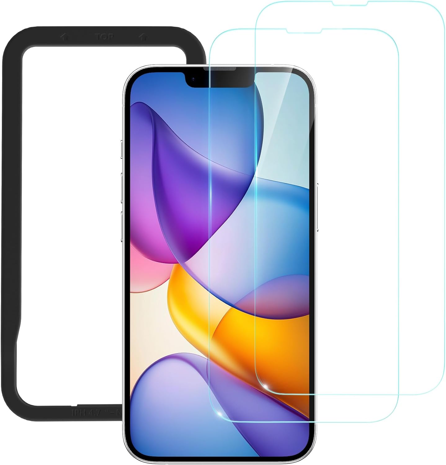 NIMASO for iPhone 17e/16e/13 Pro/13/14 Screen Protector 6.1-Inch, 2 Pack 9H Hardness HD Clear Tempered Glass Military Grade Shatterproof, Anti-Scratch, with Easy Installation Tool