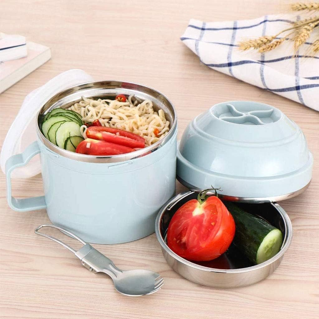 Stainless Steel Thermal Lunch Bento Box with ，Stackable Insulated Food Container with ，