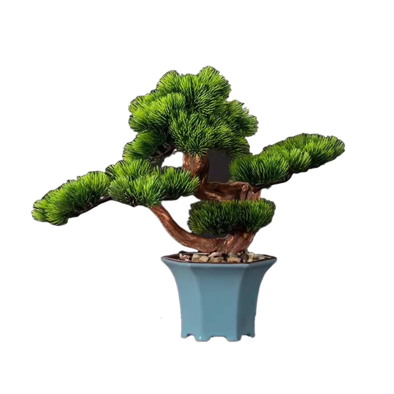 MYUYEE Artificial Bonsai Tree Artificial Bonsai Plant Decoration Green Plant Home Entrance Living Room Hotel Decoration Artificial Tree (B)