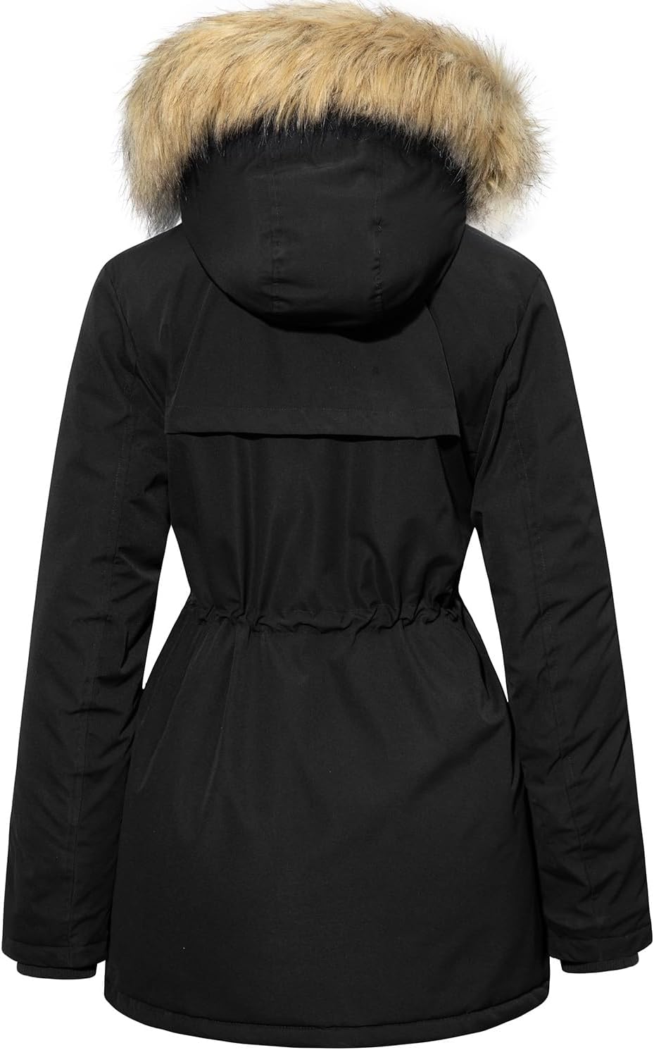 Women's Fur Hood Winter Parka Thicken Winter Jacket Coat Hooded Puffer Coat with Removable Fur Trim - Image 2