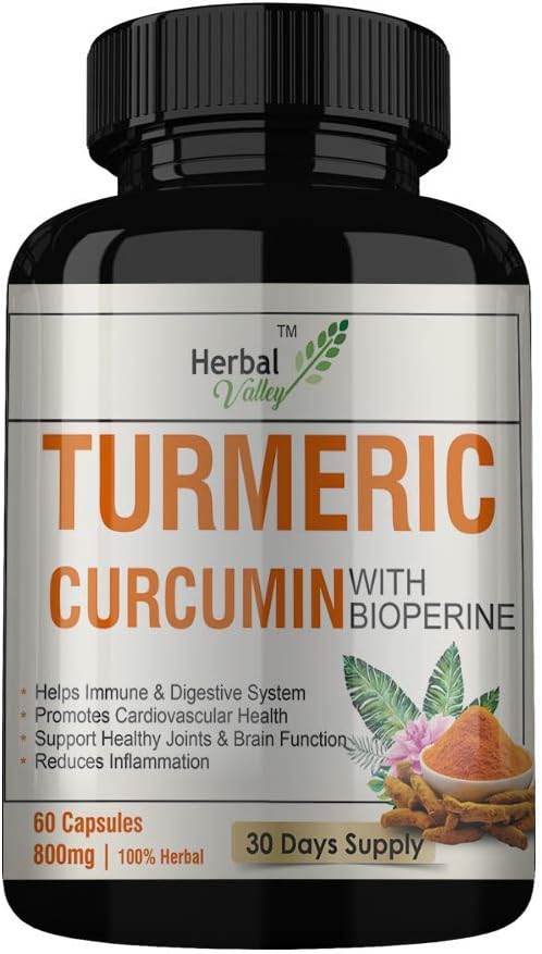 Turmeric Curcumin with Bioperine | Anti-Inflammatory | Antioxidant | 60 Veg Capsules | 800mg