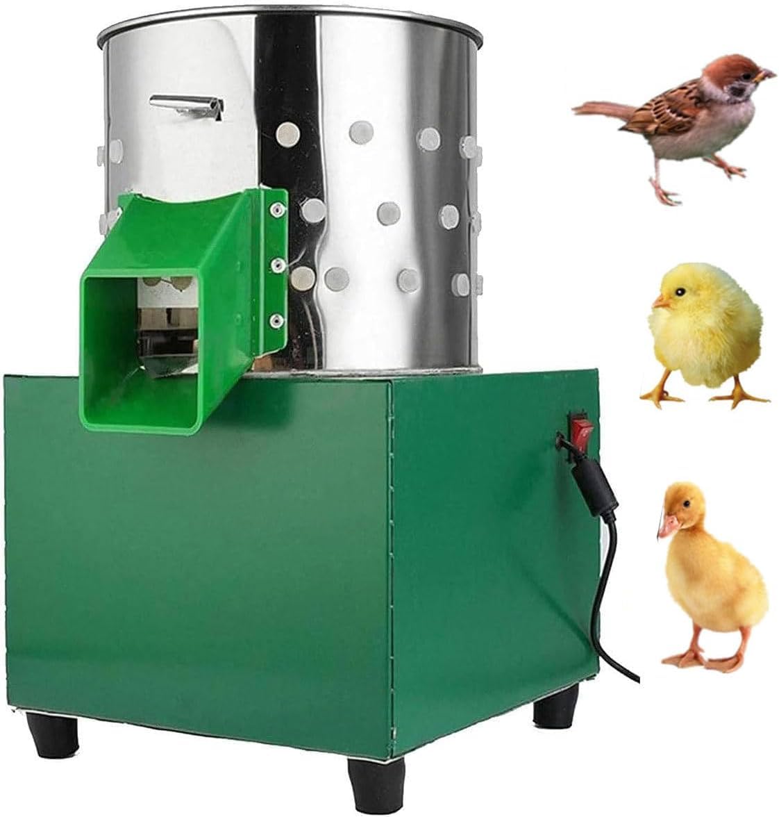 Extractor de plumas de acero inoxidable para limpiar aves de corral sin esfuerzo