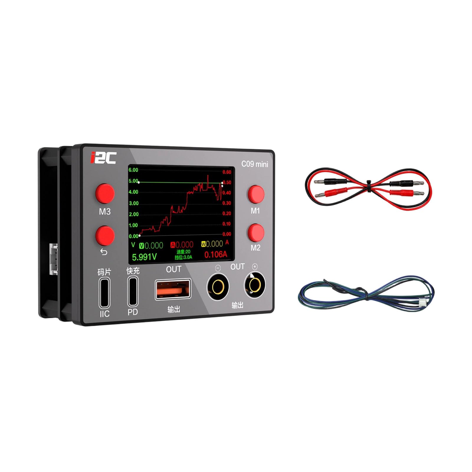 Waveform Ammeter Display for Phone Motherboards Problem Analysis Reading and Writing Tool Aluminum Housing High Accuracy Ammeter