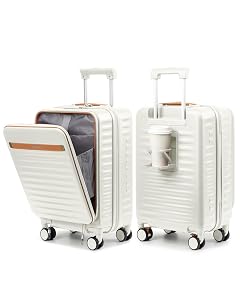 Joyway Carry on Luggage Airline Approved with Front Compartment and Cup Holder 20 Inch Hard Shell Carry-on Suitcase
