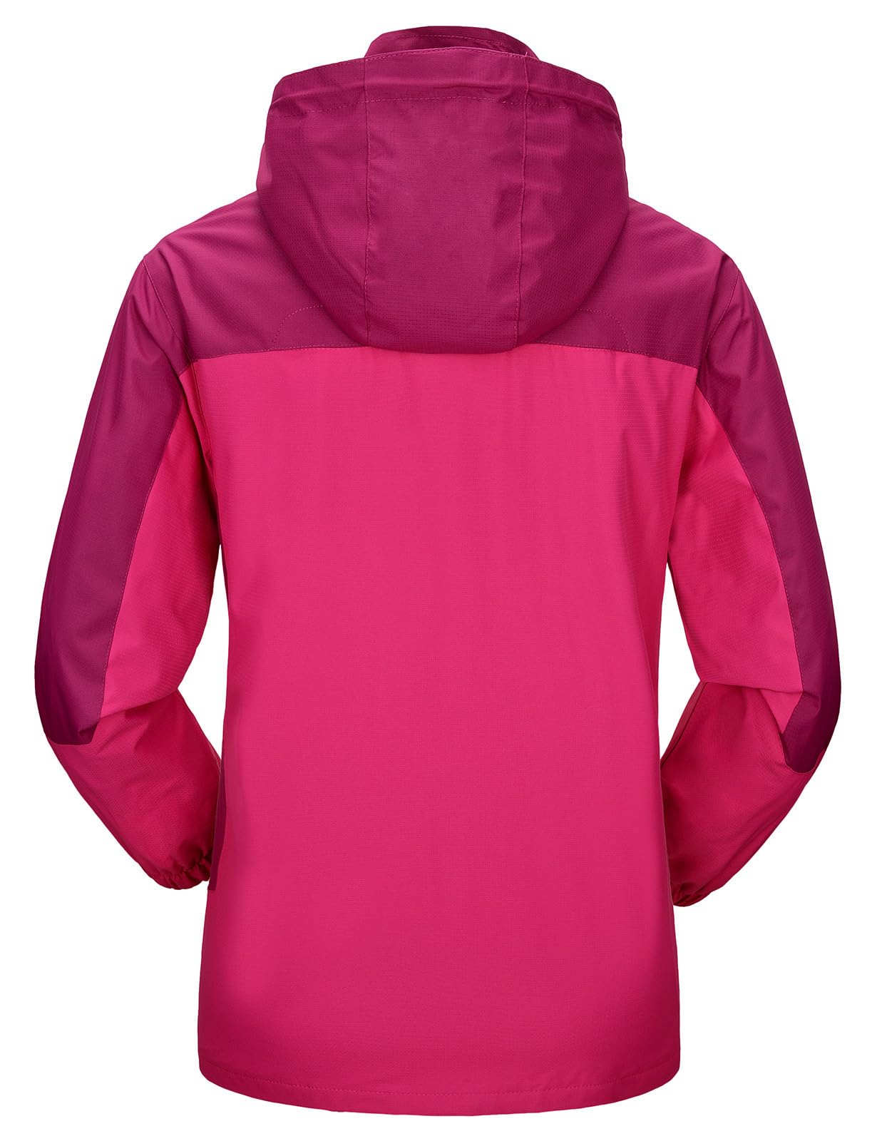 donhobo Damen Wanderjacke Outdoor Jacke Leichte Übergangsjacke Winddichte Jacke Wasserdicht Regenjacke Atmungsaktiv Funktionsjacke mit Abnehmbarer Kapuze