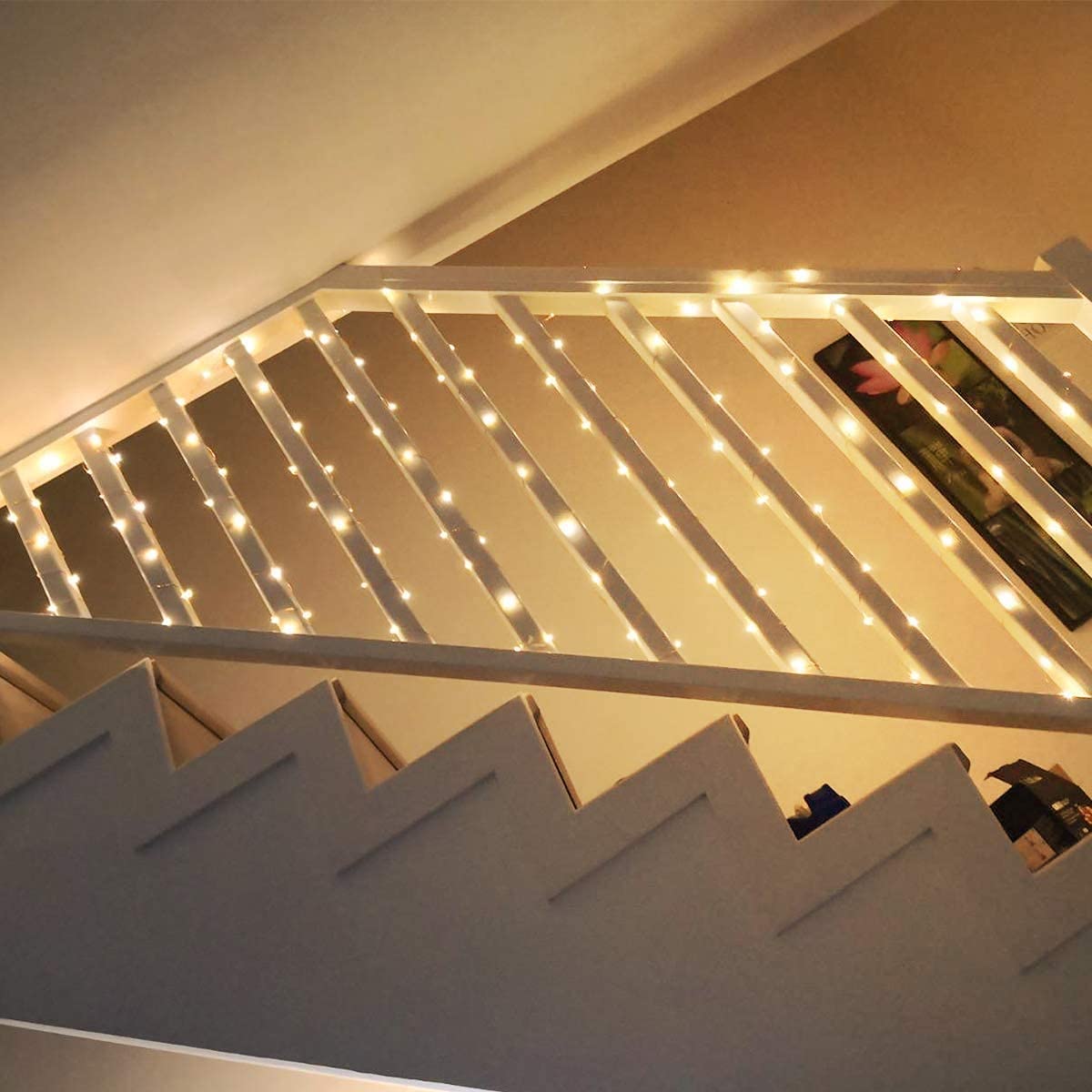 LE Catena Luminosa a LED da 20 m, 200 LED Bianco Caldo, Filo di Rame, Impermeabile IP65, Alimentazione Elettrica con Spina, per Esterni, Interni, Stanze, Feste, Matrimoni, Natalizia, ecc.