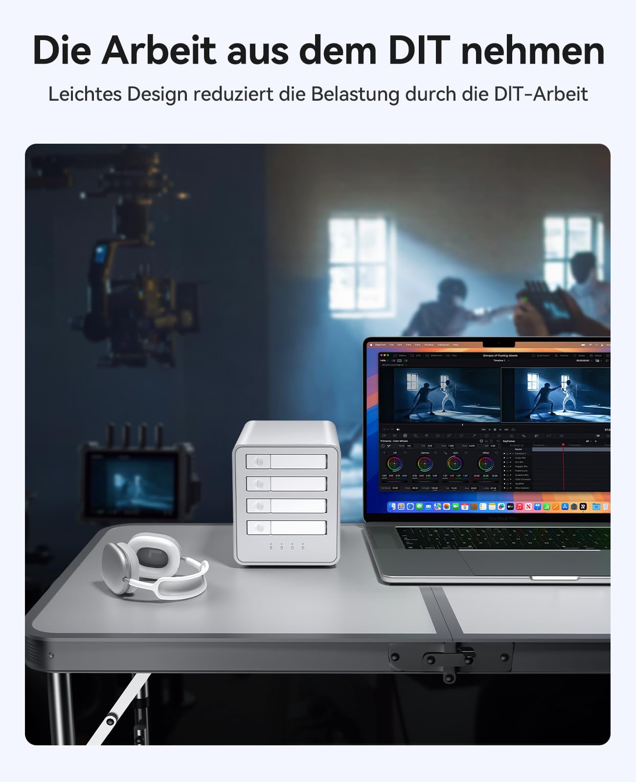 ORICO All-Flash 2.5-Festplattengehäuse 40Gbps SSD NVMe M.2 Externes Festplattengehäuse mit bis zu 32 TB Festplattengehäuse für 4K/8K Videobearbeitung Festplatten Docking Station -8848U4