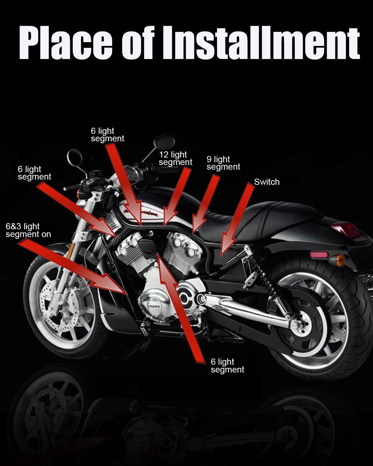 Tira de luces LED para moto