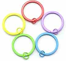 指輪・リング Numbering Keyring Shaped Coil Ring / 2 turns #8404 4BFK817 Amazon.com: 2 Inch Flat Key Rings - Large Split Key Rings