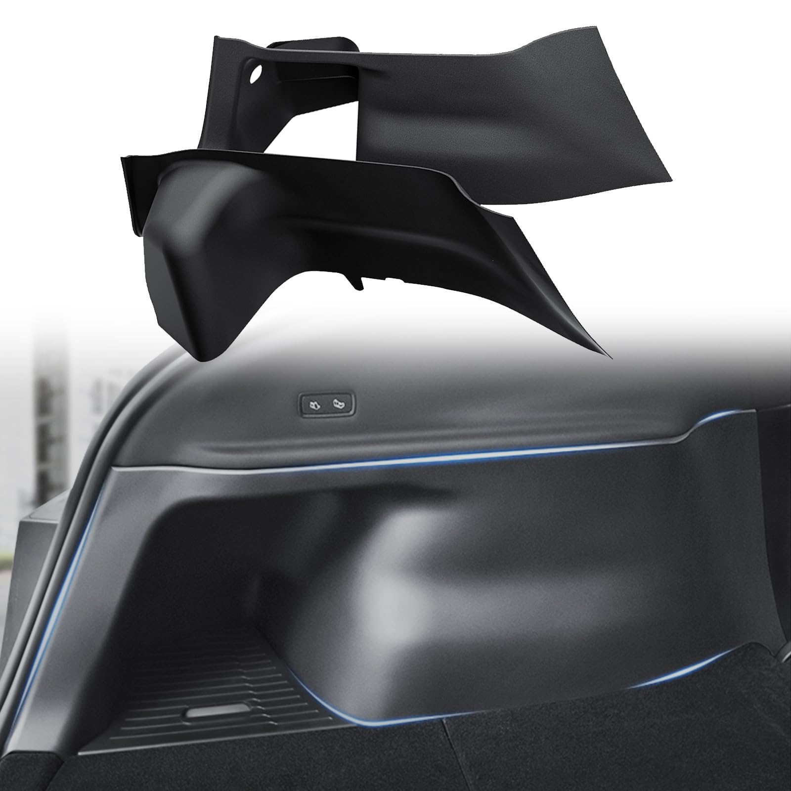 Photo 1 of Trunk Side Protector for Tesla Model Y Juniper 2025 Left & Right TPE Rear Trunk Side Guard