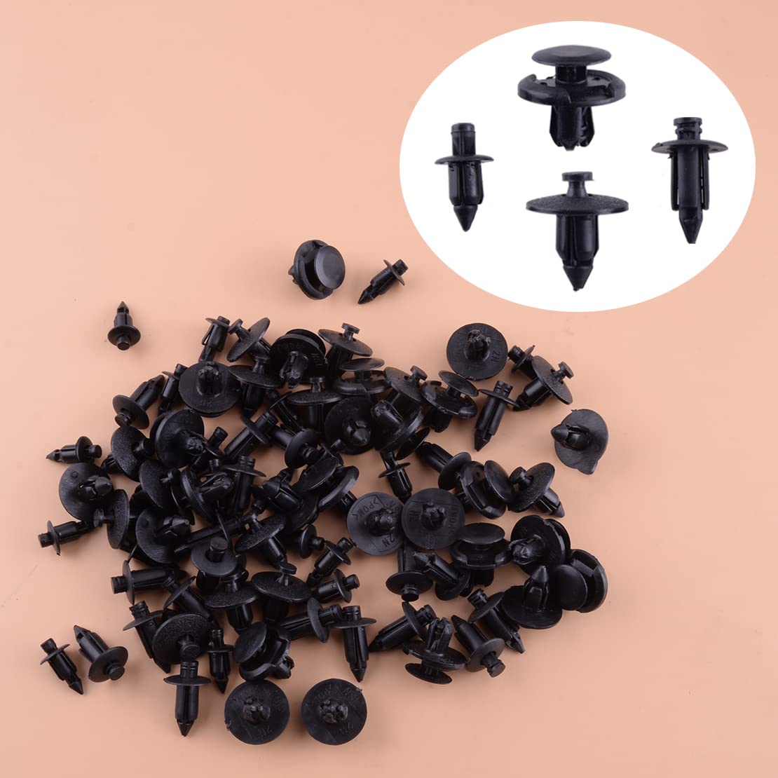 Kit Boulons Carénage Universels 80 Pièces M6 M7 M8 - Rivets Moto ATV Compatible Sport