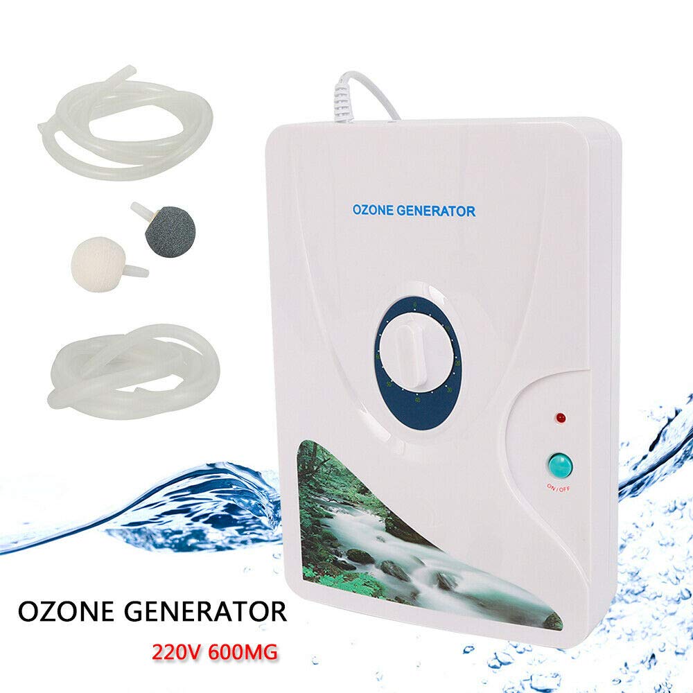 Ozon Generator 600 mg/h oczyszczacz powietrza, ozonator, 60 minut, timer, dezodoryzator wody, sterylizator wody, biały, do domu, biura