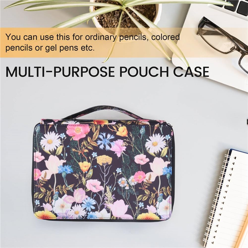 250 Slots Colored Pencil Case Organizer With Zipper Capacity Pen - View #3