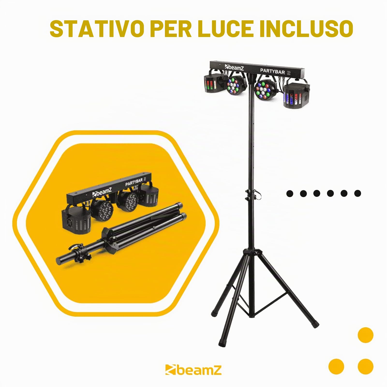 BeamZ 153.238 stroboscopio&luce da discoteca Proiettore laser da discoteca Nero